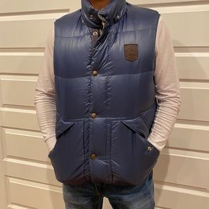 Vintage Polo RL blue goose puffer vest Sz M